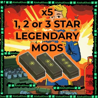 Any mod You Pick x5 1 2 3 Star ⭐⭐⭐ Legendary mod 5X mods