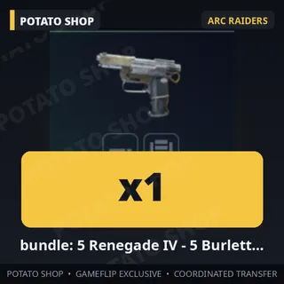 ARC Raiders | bundle: 5 Renegade IV - 5 Burletta IV - 5 Medium Shield - 25 Herbal Bandage