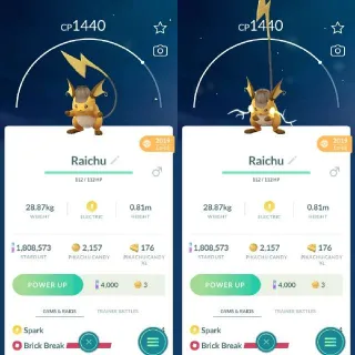 Nonshiny Detective Hat Raichu Guarantee Lucky Pokemon Go