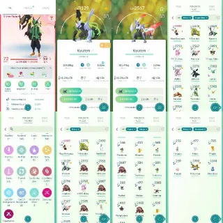 Pokémon Go Account - Level 72 - ✨327 Shiny 180 Legendary 11M Stardust