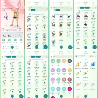Pokémon Go Account - Level 74 - ✨833 Shiny 171 Legendary 13M Stardust