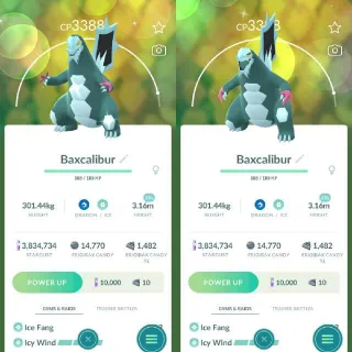 XXL Shiny Baxcalibur Level 40 - Pokemon Go