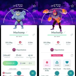 Nonshiny Gigantamax Machamp Background Registered trade 20k Stardust