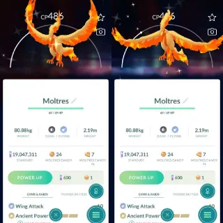 Shiny galarian Moltres - Pokemon Go