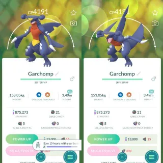Level 45 XXL Garchomp Pokemon Go