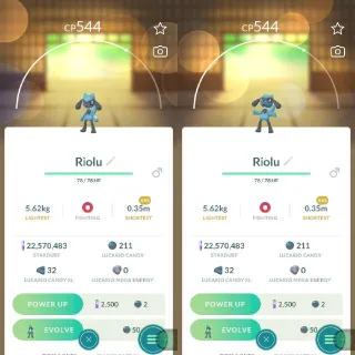 XXS Nonshiny Riolu Pokemon Go