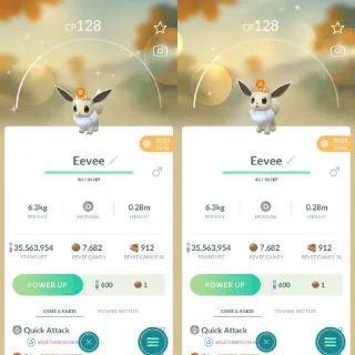 Shiny Sun Crown Eevee - Registered Trade Only 20k Dust - Pokemon Go