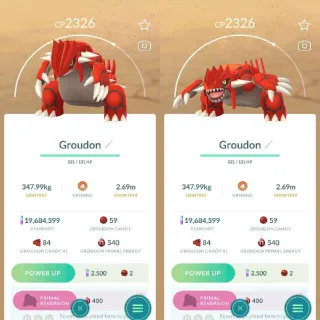 Groudon Guarantee Lucky Trade Pokemon Go