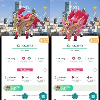 Crowned Shield Shiny Zamazenta Level 50 Osaka Background - Pokemon Go