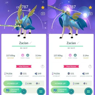 Shiny Crowned Sword Zacian - Pokemon Go