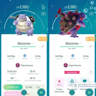 Shiny Gigantamax Blastoise - Pokemon Go