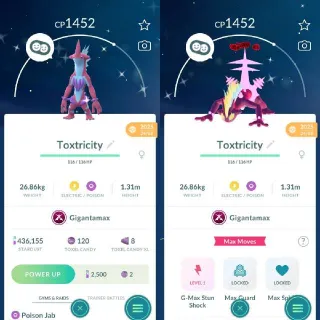 Shiny Gigantamax Toxtricity Amped Form - Pokemon Go