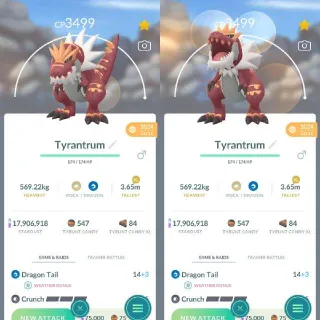 Tyrantrum Level 50 XL - Pokemon Go