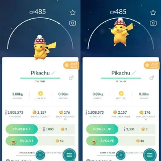 Nonshiny Beanie Hat Pikachu Guarantee Lucky Pokemon Go