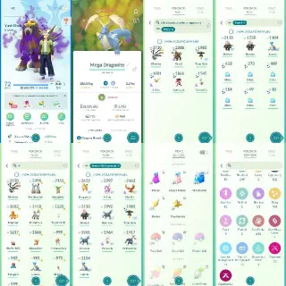 Pokémon Go Account - Level 72 - ✨404 Shiny 123 Legendary 13M Stardust