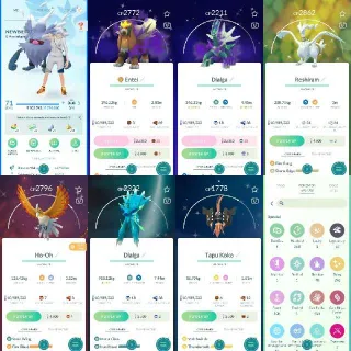 Pokémon Go Account - Level 71 - ✨296 Shiny 67 Legendary 10.9M Stardust