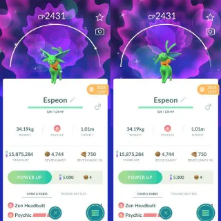 Shiny Day Scarf Espeon - Registered Trade Only 20K Dust - Pokemon Go