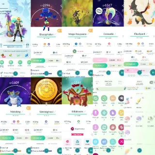 Pokémon Go Account - Level 70 - ✨291 Shiny 93Legendary 6M Stardust