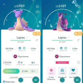 Shiny Gigantamax Lapras Pokemon Go