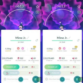 XXS Nonshiny Mime Jr. Pokemon Go
