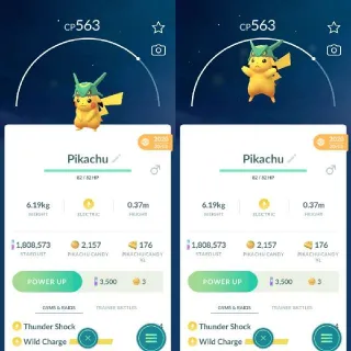 Rare Nonshiny Rayquaza hat Pikachu Guarantee Lucky Pokemon Go