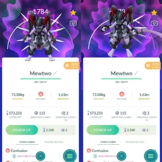 Pokémon Go Armored Mewtwo - Guarantee Lucky - Trade 20K Or 1M Stardust