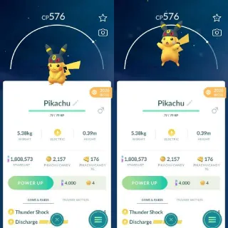 Rare Nonshiny Umbreon hat Pikachu Guarantee Lucky Pokemon Go