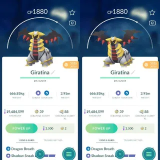 Giratina Guarantee Lucky Trade Pokemon Go