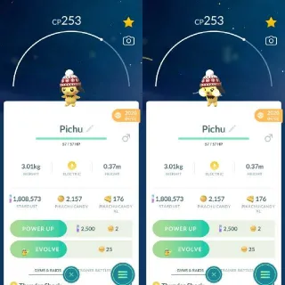 Rare NonShiny Pichu Beanie Hat Costume Guaranteed Lucky Pokemon Go