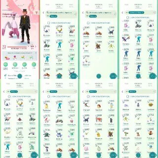 Pokémon Go Account - Level 72 - ✨419 Shiny 131 Legendary 10.5M Stardust