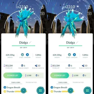 Shiny Dialga origin form With Special Background - Pokemon Go