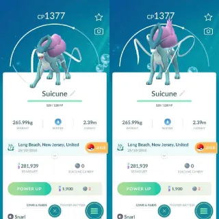 Guaranteed Lucky Nonshiny Suicune Registered Trade Only