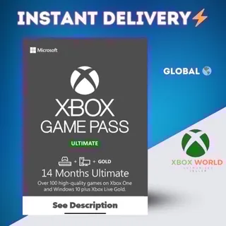 Xbox Ultimate Game Pass 14 months (1 Year +2) Subscription (Can be used globally)