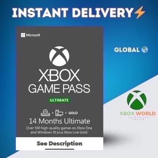 Xbox Ultimate Game Pass 12 Month + 2 (1 Year +2) Subscription Global See Description