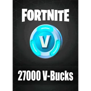 V-Bucks | 27,000 ( CAN BE ADDED TO YOUR ACCOUNT)