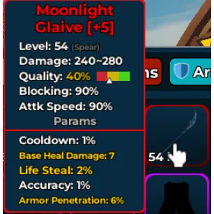 Levelbound SPEAR MOONLIGHT GLAIVE