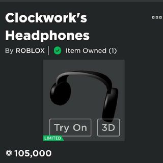 roblox clockwork headphones release