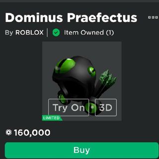 Roblox limited Dominus Praefectus, Video Gaming, Gaming