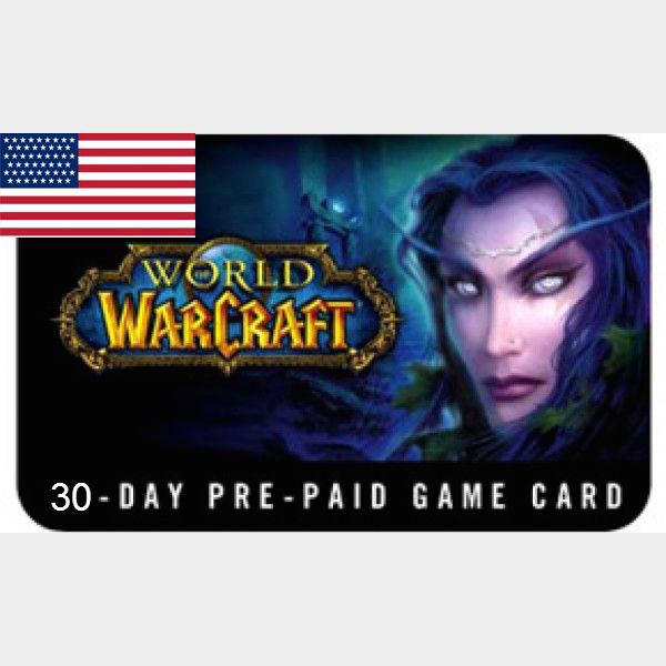 World of Warcraft Game Time Card 30 Days NORTH AMERICA