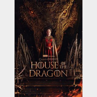House of the Dragon: Season 1 (2022) HDX Instant Delivery Vudu ONLY
