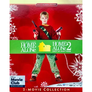 Home Alone and Home Alone 2: Lost in New York (Disney Movie Club Exclusive) (2020) HDX MA Instant Delivery