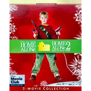 Home Alone and Home Alone 2: Lost in New York (Disney Movie Club Exclusive) (2020) HDX MA Instant Delivery