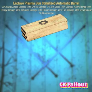 Enclave Plasma Gun Stabilized Automatic Barrel 