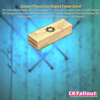 Enclave Plasma Gun Aligned Flamer Barrel Mod