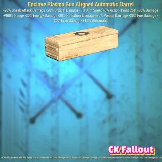 Enclave Plasma Gun Aligned Automatic Barrel 