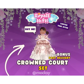 Crowned Court Set + BONUS | Royale High – Fast Delivery (Read Description)