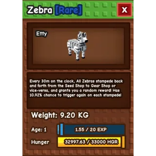 Godly zebra 92kg