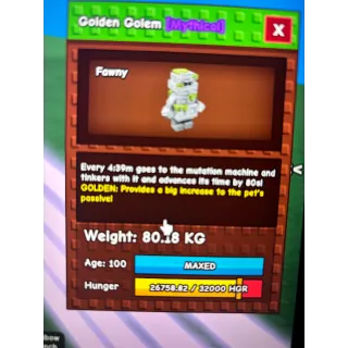 Titanic Golden Golem 80kg