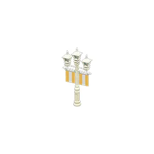 Furniture | 40 x White Street Lamp with Banners