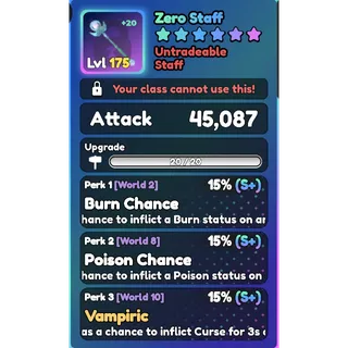 World Zero Perfect 175 Zero Staff